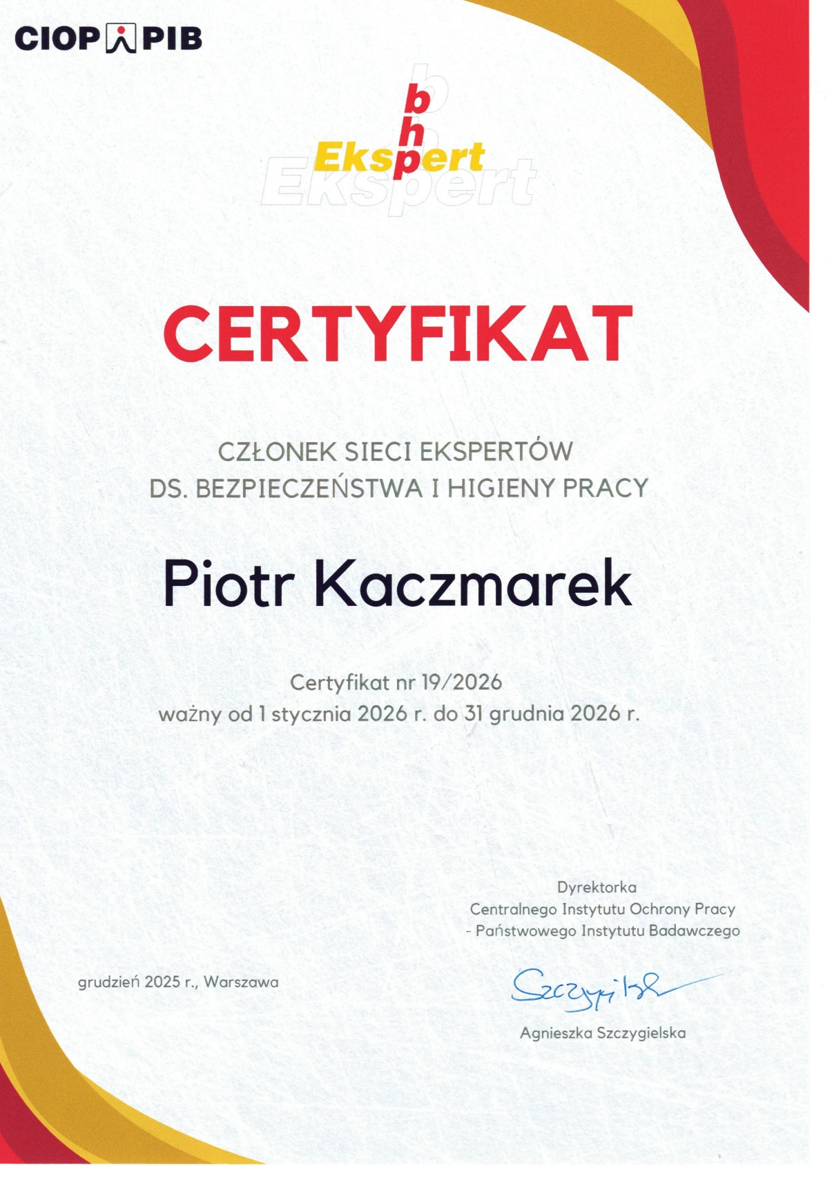 Certyfikat-Sieć Expertów Piotr Kaczmarek_page-0001